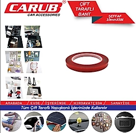 Silikonlu Çift Taraflı Bant 10mm x 5 Metre