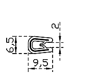 Saclı Geçme Fitil İnce Sİyah / Metre