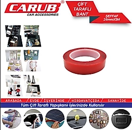 Silikonlu Çift Taraflı Bant 24mm 5 Metre