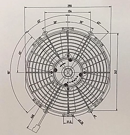 Klima Fan Motoru Axiel 11'' 12 volt