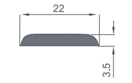 Dar Silme Alüminyum Çıta / 5 Metre
