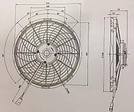 Minibüs Klima Fan Motoru KORMAs Axiel 12'' 12v  Geniş
