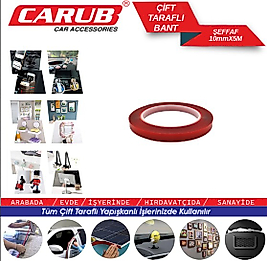 Silikonlu Çift Taraflı Bant 10mm x 5 Metre