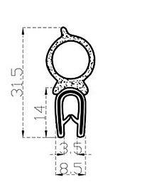 Sırttan Borulu Fitil / Metre