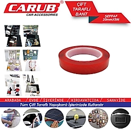 Silikonlu Çift Taraflı Bant 20mm x 5 Metre